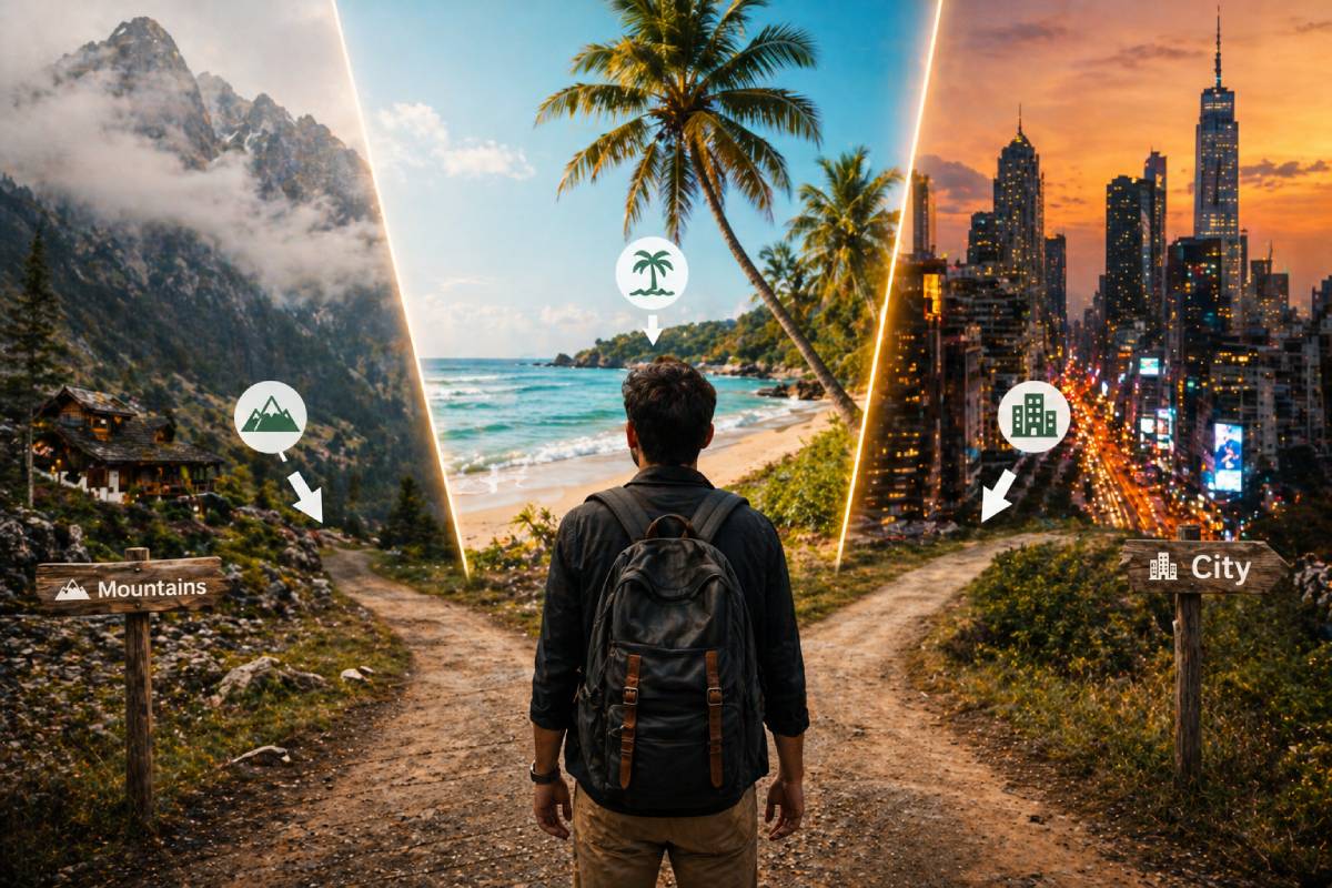 Mountains, Beaches or Cities: How to Choose Your Trip